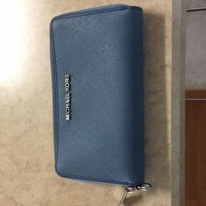 Michael Kors Blue Wristlet Wallet